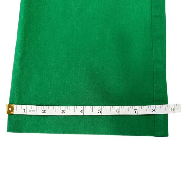 Anthropologie The Essential Crop Flare Pants Size 6 Green - Picture 9 of 10